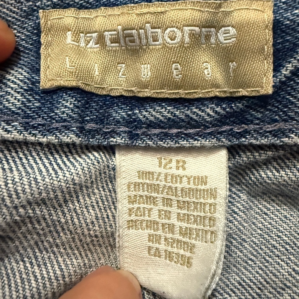 Vintage 90s Liz Claiborne High Rise Mom Jeans | 100% Cotton - Picture 3 of 4